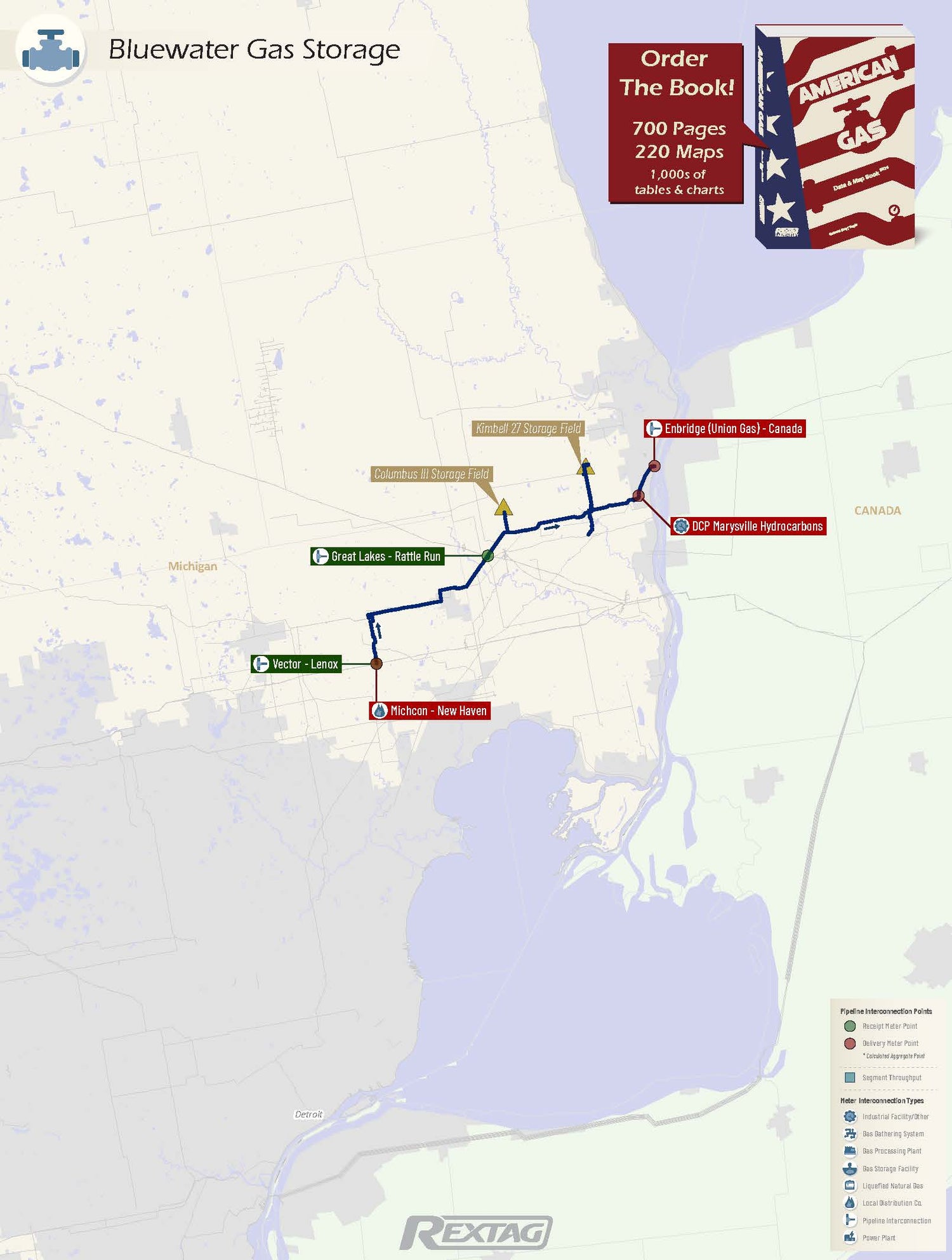Bluewater_Gas_Storage Pipeline Map