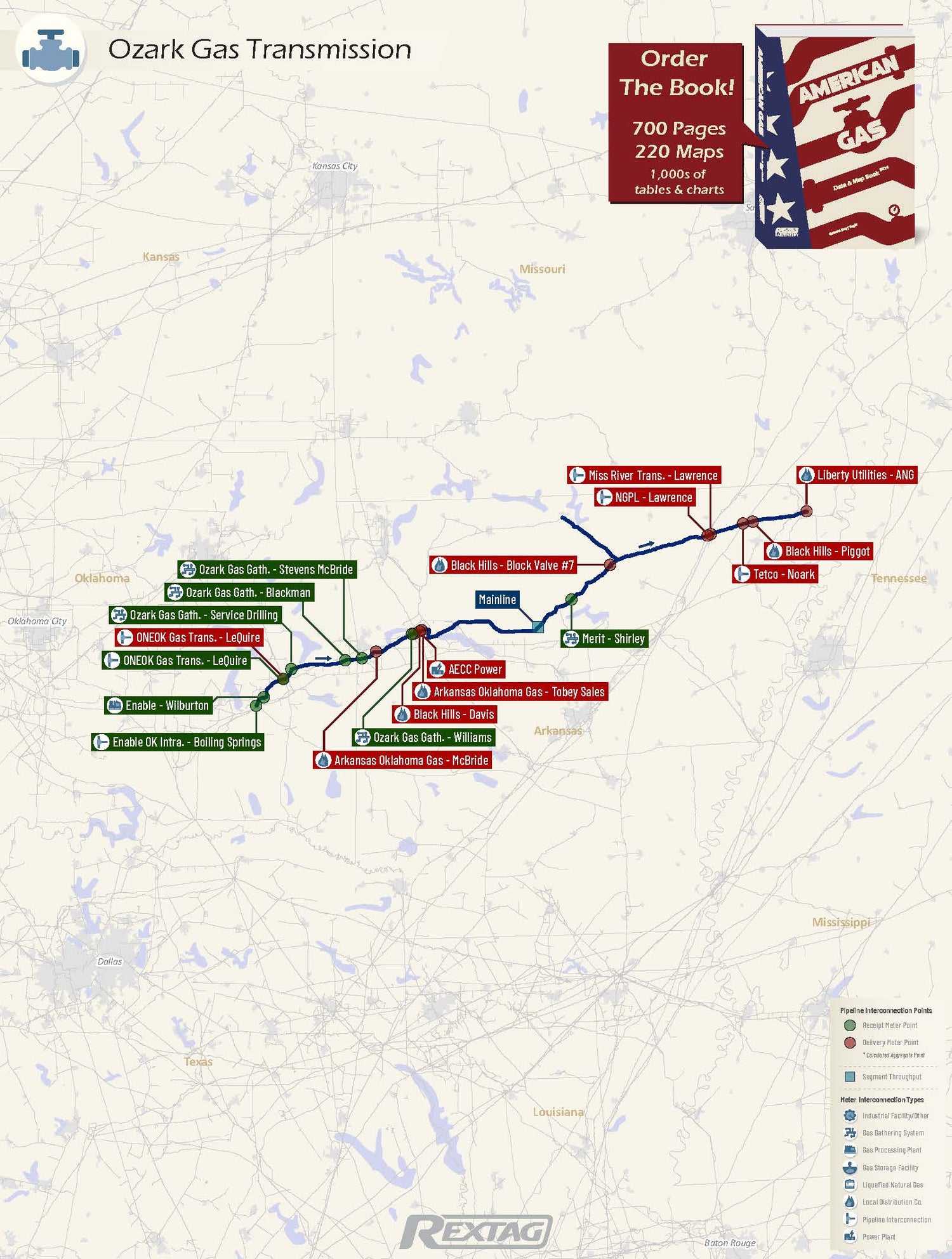 Ozark_Gas_Transmission Pipeline Map