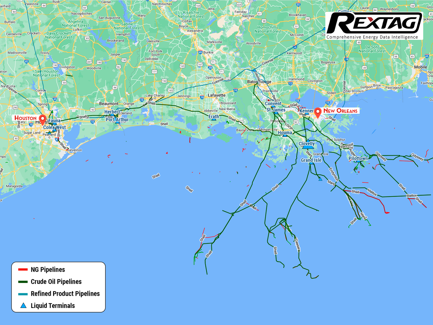Shell's Midstream Assets in TX and LA (Gulf area) – Rextag Corporation