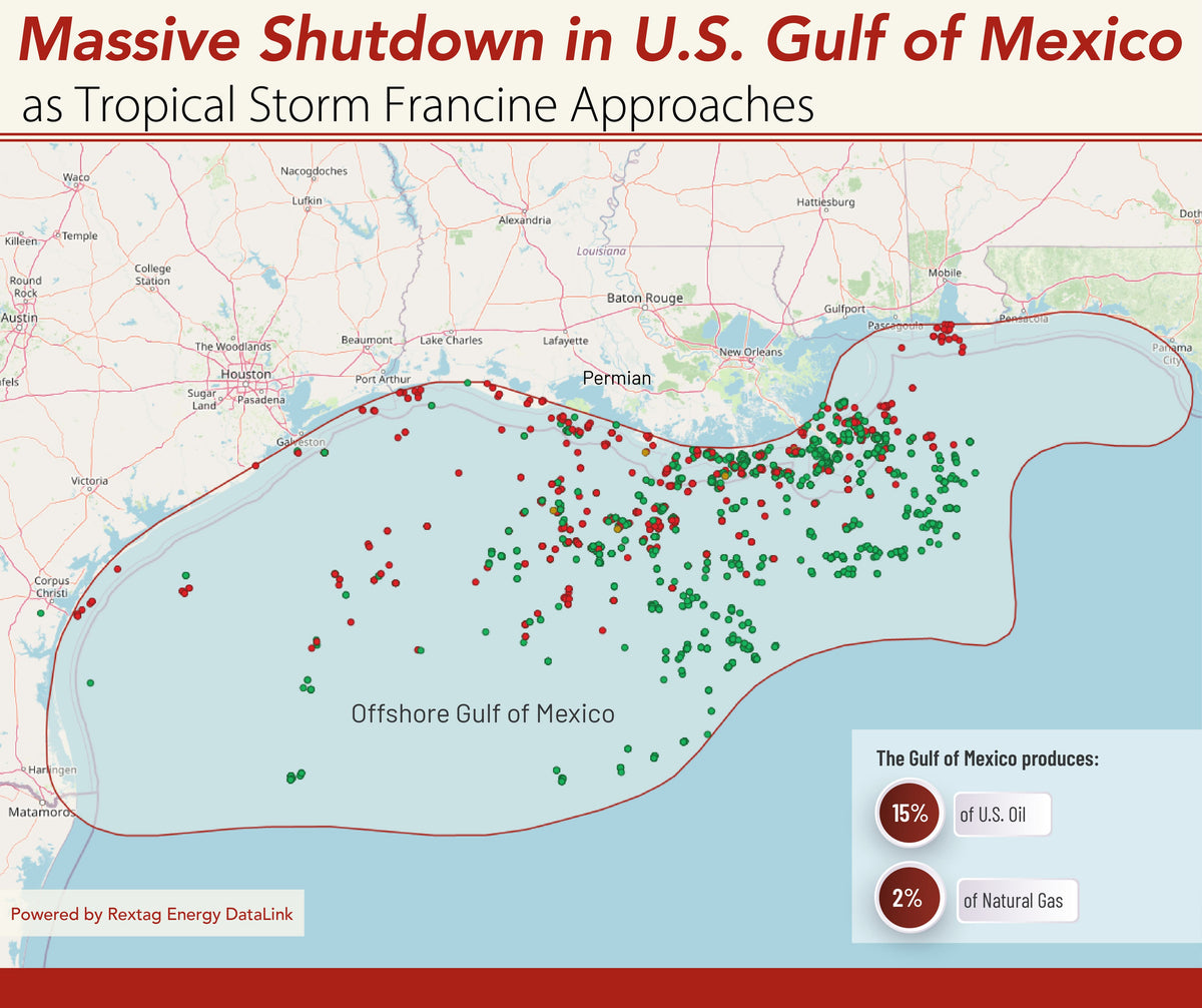 Massive Shutdown in U.S. Gulf of Mexico as Tropical Storm Francine App ...