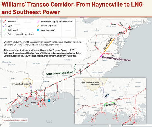 How Williams’ Transco Corridor Connects Haynesville Supply to LNG and Southeast Power