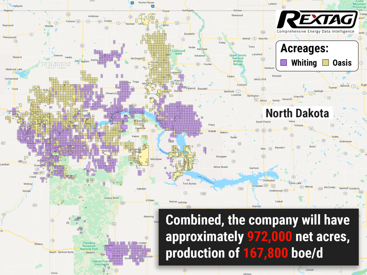 Rex Rextag Map Merger of Equals: Whiting and Oasis $6B Deal – Rextag Corporation