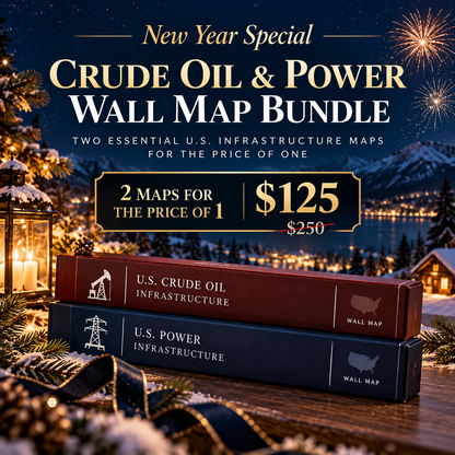 New Year Special – Crude Oil & Power Wall Map Bundle