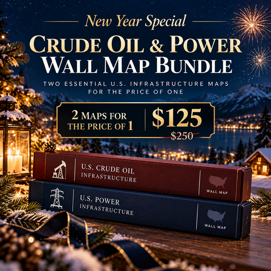 New Year Special – Crude Oil & Power Wall Map Bundle