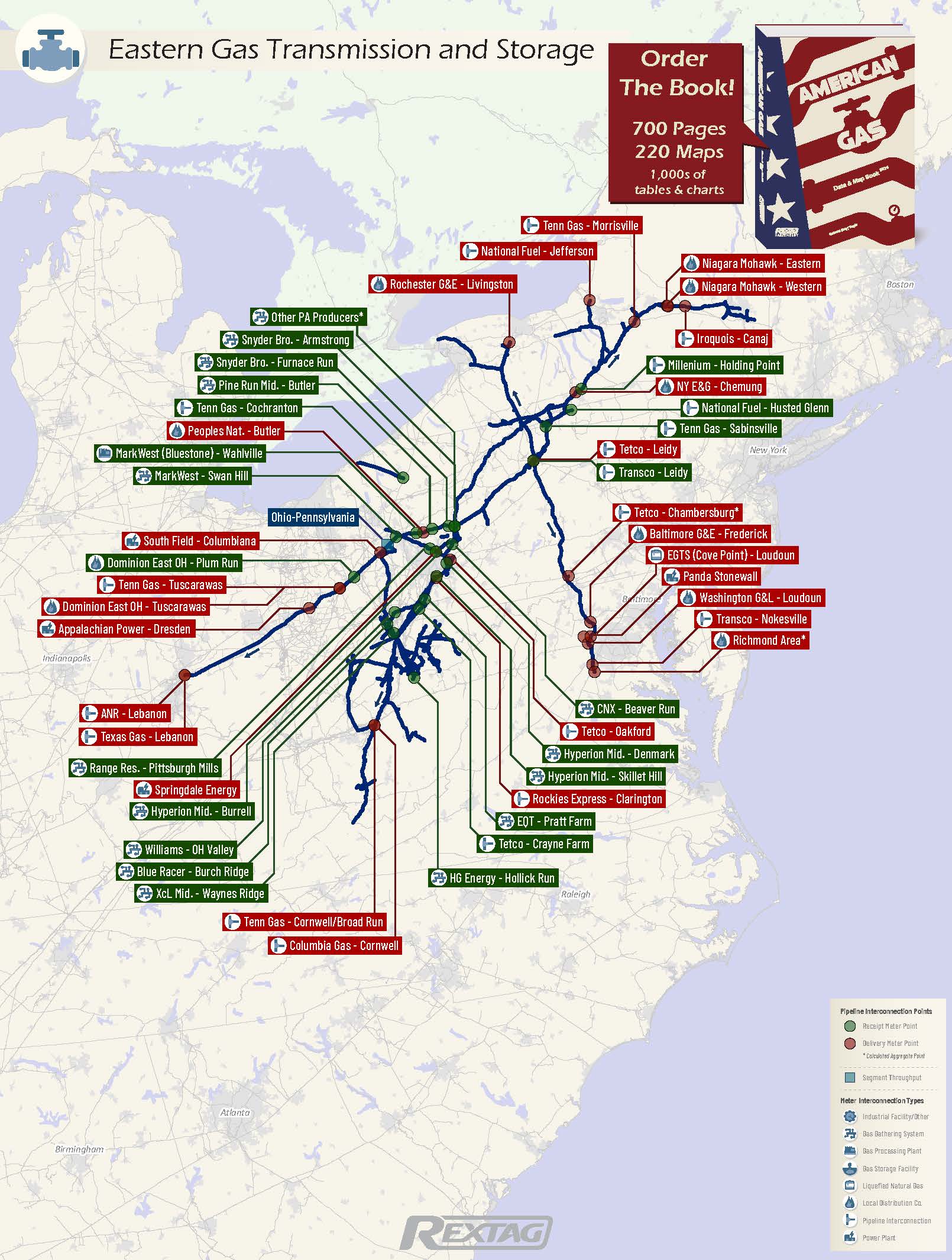 Rex Rextag Map Eastern Gas Transmission and Storage - Rextag Corporation