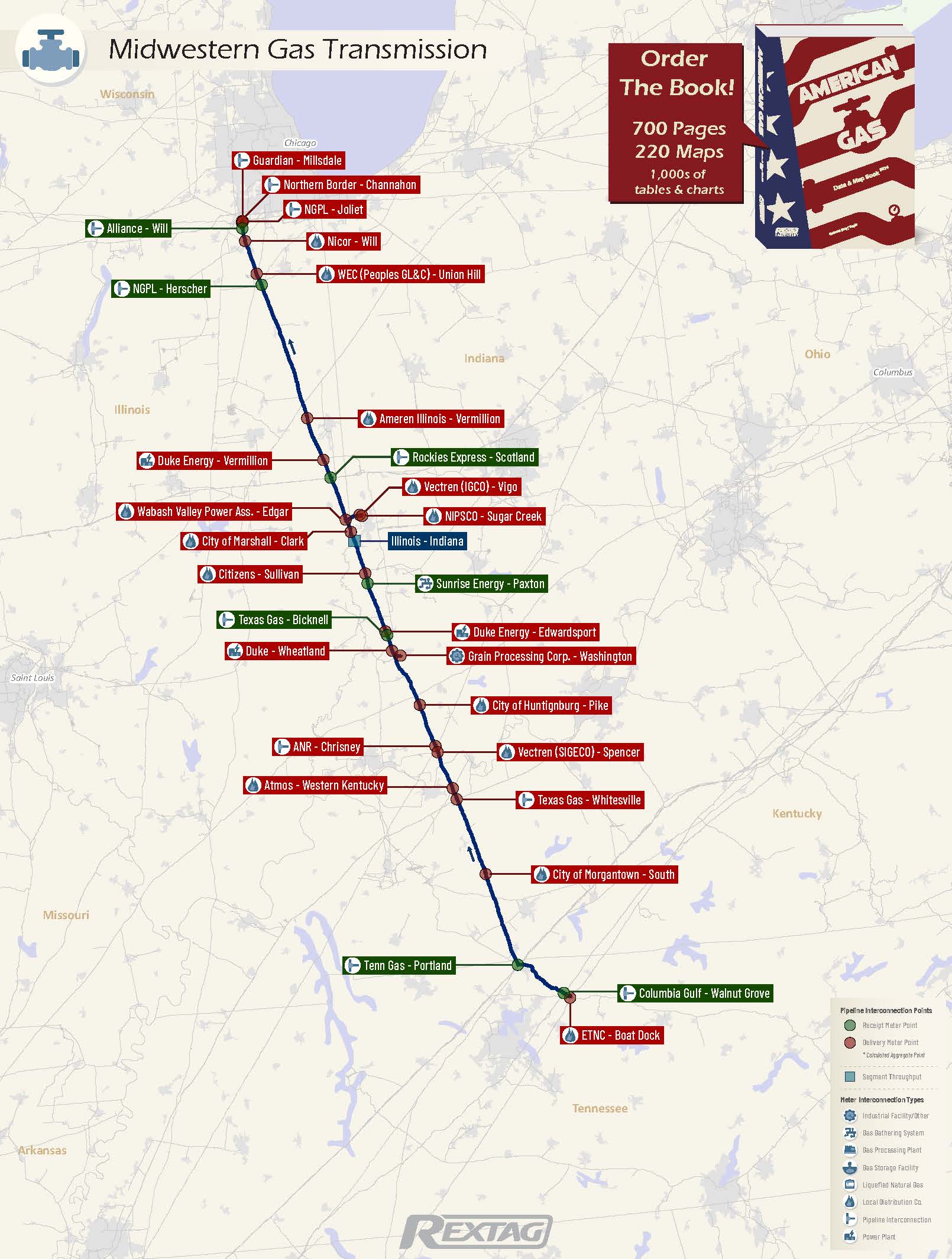 Rex Rextag Map Midwestern Gas Transmission – Rextag Corporation