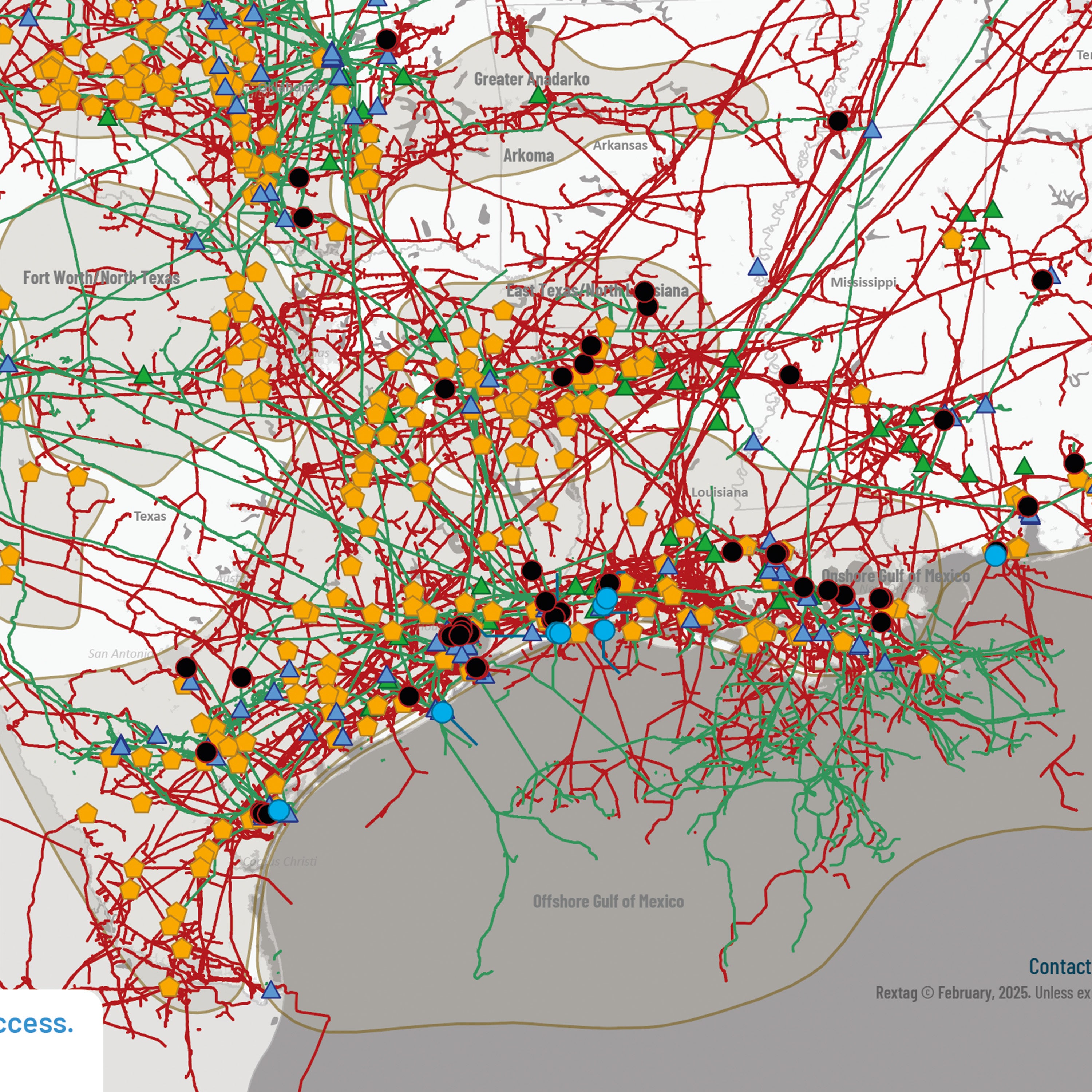 Pxp Energy Map Sample Energy Wall Map Set - Rextag Corporation