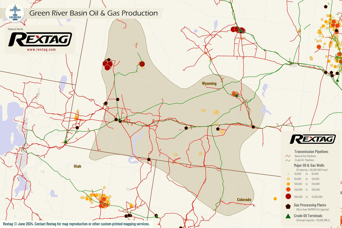 Wic Rextag Map Green River Basin - Upstream Oil & Gas - Rextag Corporation