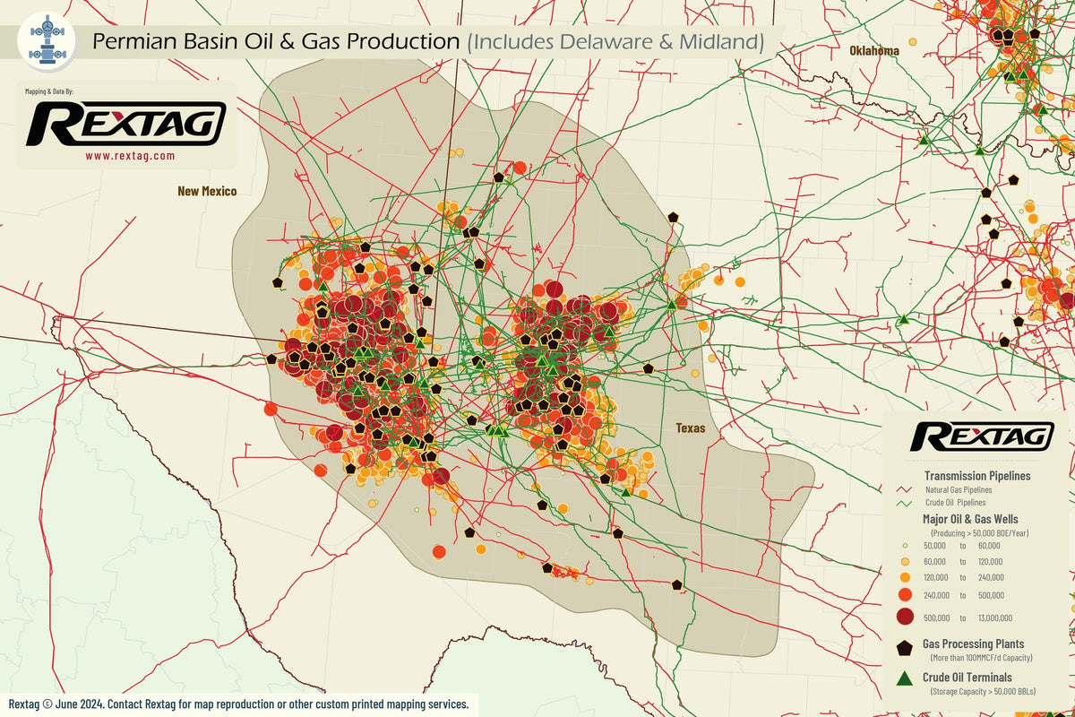 Rex Rextag Map Permian Basin (Includes Delaware & Midland) - Upstream Oil & Gas ...