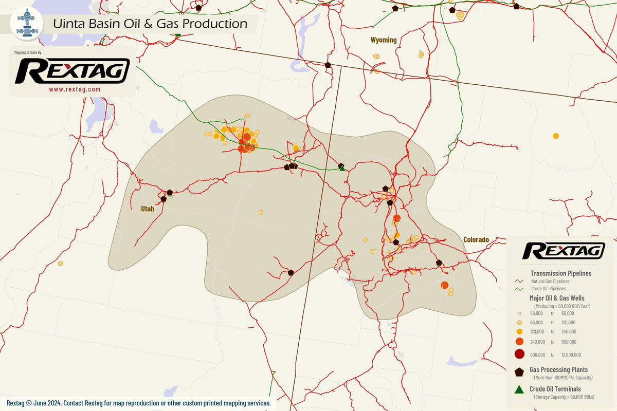 Rex Rextag Map Uinta-Piceance Basin - Upstream Oil & Gas – Rextag Corporation