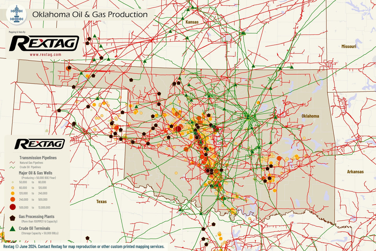 Rex Rextag Map Oklahoma - Upstream Oil & Gas – Rextag Corporation