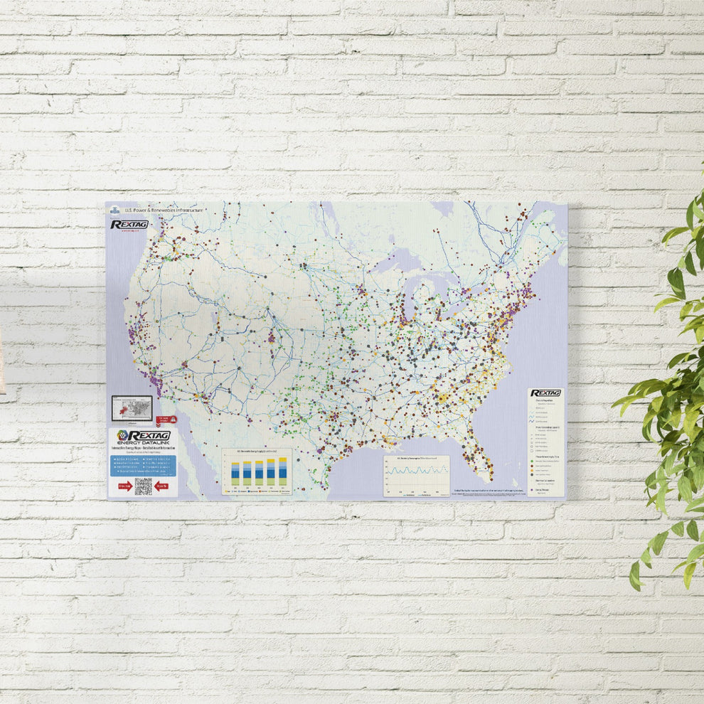 Rex Rextag Map U.S. Power Wall Map – Rextag Corporation