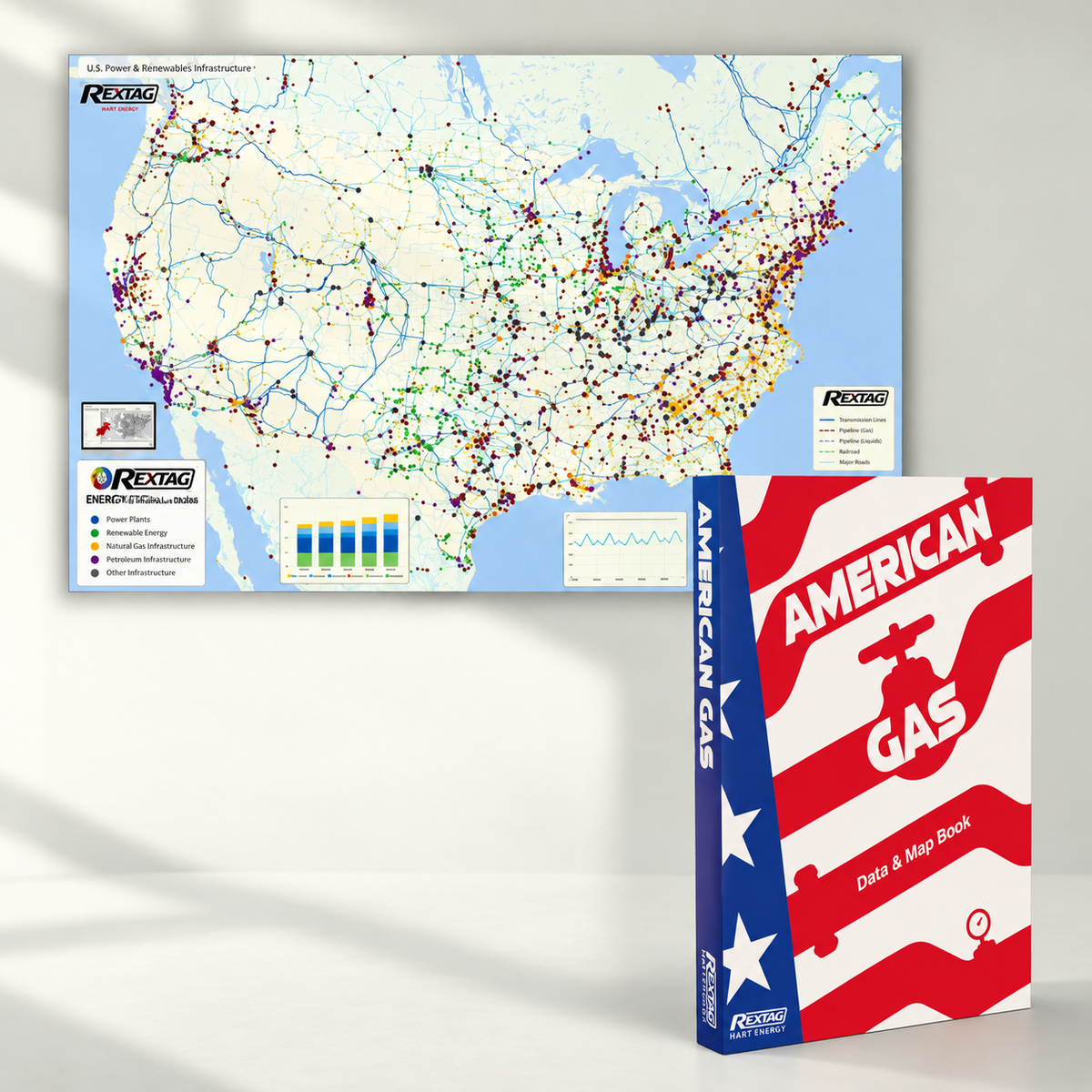'American Gas' Book + FREE Power Wall Map