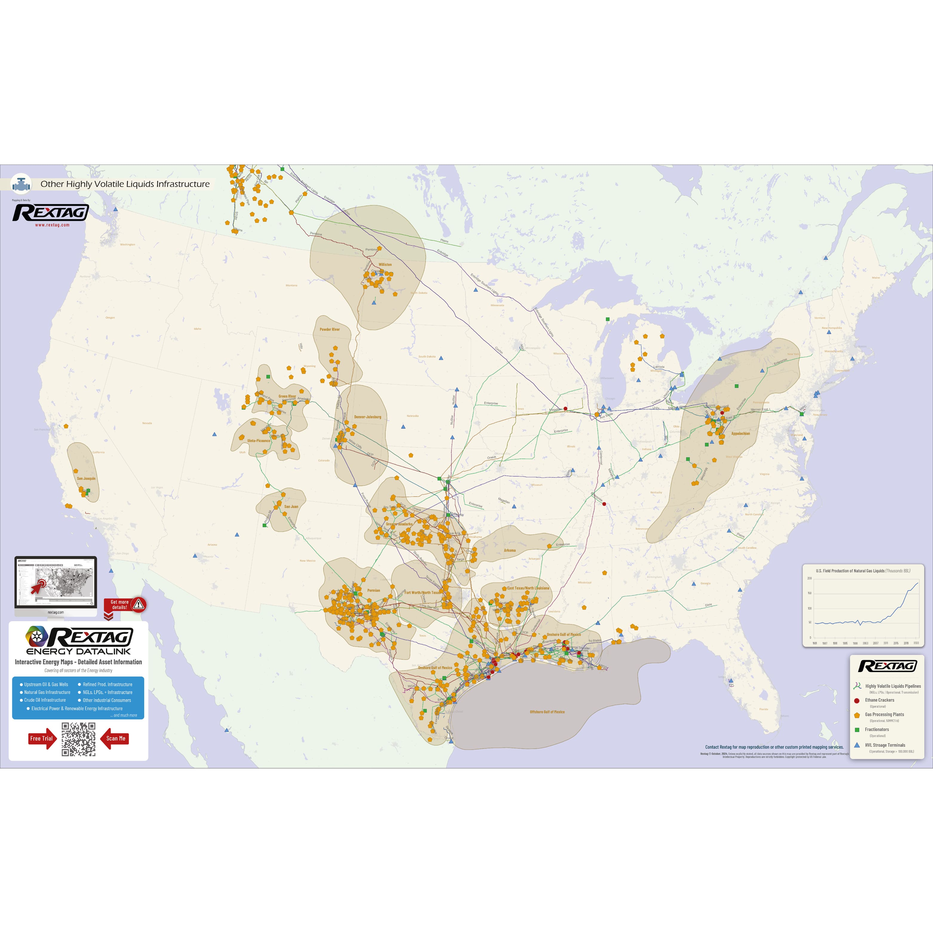 Rex Rextag Map U.S. NGLs and Other Liquids Infrastructure Wall Map | Rextag – Rextag ...