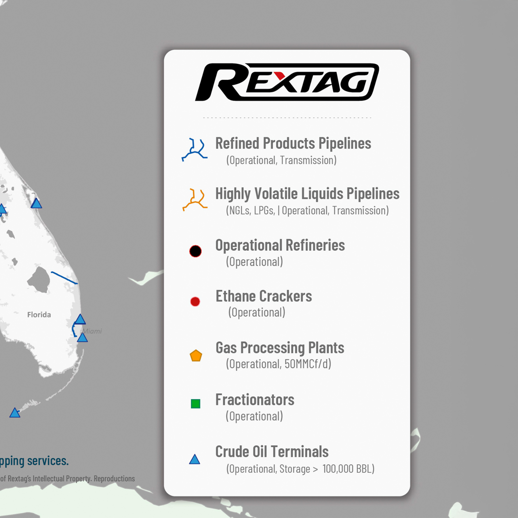 Rex Rextag Map Sample Energy Wall Map Set - Rextag Corporation