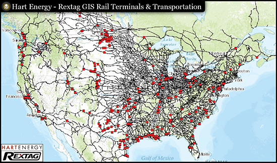 Rextag GIS Rail Terminals and Transportation